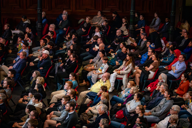 Audience members at Sydney Town Hall