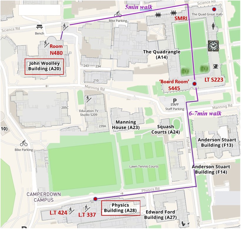 IMU fringe events: map showing directions