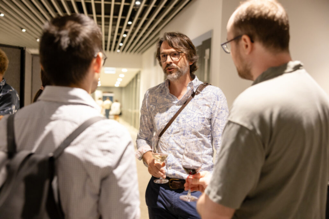 Stephan Tillmann with public lecture attendees