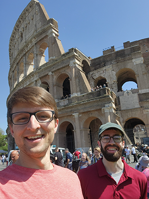 Grant Barkley and Christian Gaetz, on the way to a conference on Bruhat order (Image credit: Christian Gaetz)